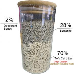 3 IN 1 Mixed Cat Litter (Bentonite& Tofu Sand & deoderant beads) )